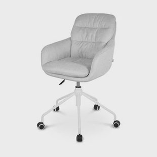 Nolon Nout-Mia Bureaustoel Grijs - met Armleuning - Wit