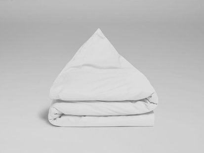 Yumeko Kinderdekbedovertrek percal pure white 120x150 100% biologisch en fairtrade katoen, percal geweven