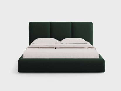 Bedframe Nicolas velvet met opbergruimte en hoofdbord 200 x 200 cm | Cosmopolitan Design