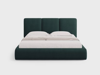 Bedframe Nicolas chenille met opbergruimte en hoofdbord 140 x 200 cm | Cosmopolitan Design