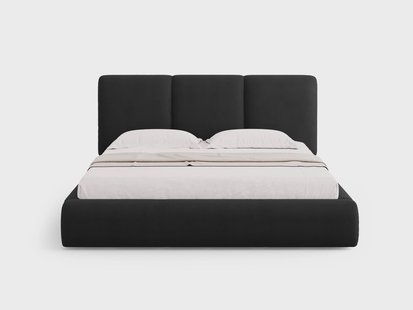 Bedframe Nicolas chenille met opbergruimte en hoofdbord 140 x 200 cm | Cosmopolitan Design