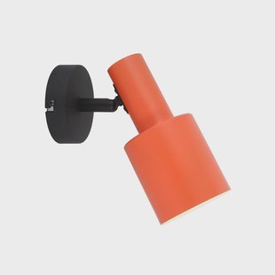 Lindby wandspot Ovelia, oranje/zwart, metaal, E27