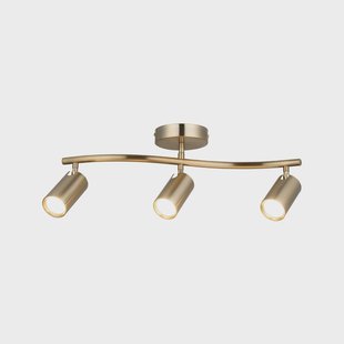 Lucea Plafondspot Spotte, messing antiek, 3-lamps