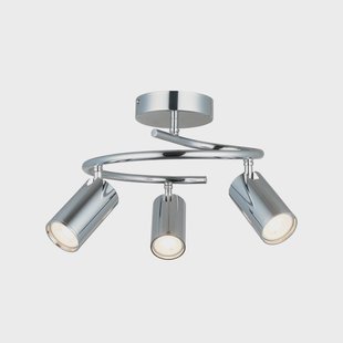 Lucea Plafondspot Spotte, Ø 47 cm, chroom, 3-lamps