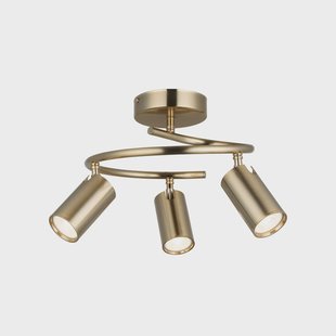 Lucea Plafondspot Spotte, Ø 47 cm, messing, 3-lamps