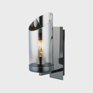 Lucea Padrela wandlamp, zwart-chroom, 1-lamp