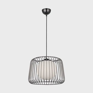 Lucea Hanglamp Ladore, Ø 36 cm, zwart-chroom