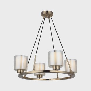 Lucea Kroonluchter Ressa Ø 59 cm antiek messing, 4-lamps.