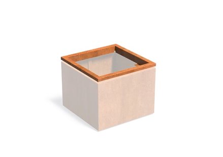 Cortenstaal rand CARREZ in-lite ready 80x80cm.