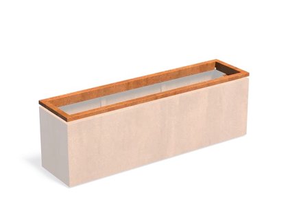 Cortenstaal rand CARREZ in-lite ready 200x50cm.