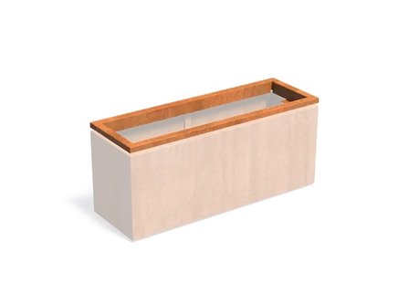 Cortenstaal rand CARREZ in-lite ready 150x50cm.