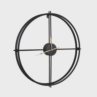 LOFT42 Ben Wandklok - Zwart - Metaal - 60x6