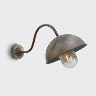 Moretti Luce Wandlamp Circle 3240 gebogen, schuin, messing