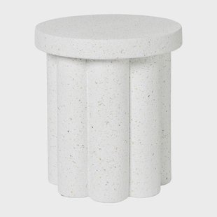 Bijzettafel Malmo - wit - ø40x45 cm