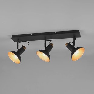Trio Lighting Plafondspot Roxie zwenkbaar 3-lichts zwart mat