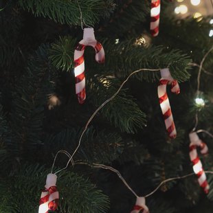 Sirius LED lichtketting Hannah Candy Cane rood