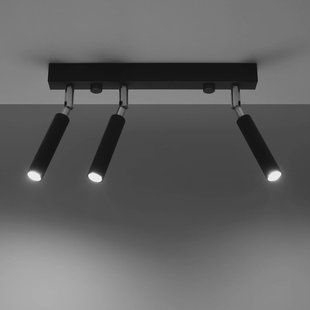Euluna Nicanor plafondspot zwart/chroom 3-lamps Euluna Nicanor plafondspot zwart/chroom 3-lamps