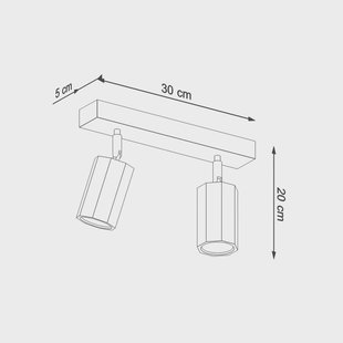 Envostar Peach Puff plafondspot oktagon 2-lamps Envostar Peach Puff plafondspot oktagon 2-lamps