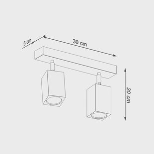 Envostar Peach Puff plafondspot kubus 2-lamps