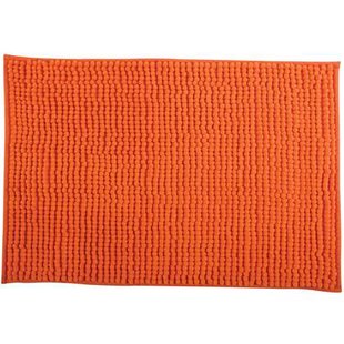 MSV Badkamerkleed|badmat voor op de vloer - oranje - 60 x 90 cm