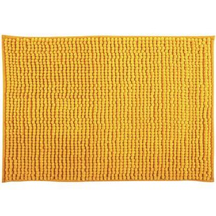 MSV Badkamerkleed|badmat voor op de vloer - saffraan geel - 60 x 90 cm