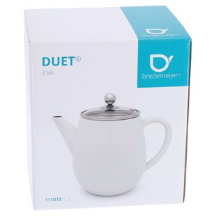 Bredemeijer theepot duet Eva 1,1 Liter wit Bredemeijer theepot duet Eva 1,1 Liter wit