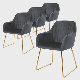 Set van 4 eetkamerstoelen Mili velvet | ML-Design Set van 4 eetkamerstoelen Mili velvet | ML-Design