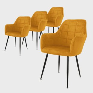 Set van 4 eetkamerstoelen Zel velvet |