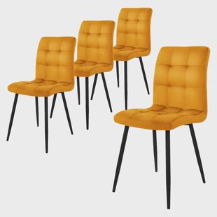 Set van 4 eetkamerstoelen Quinn velvet |