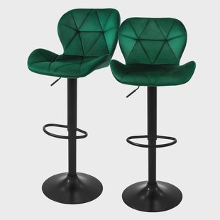 Set van 2 barkrukken Leah velvet |