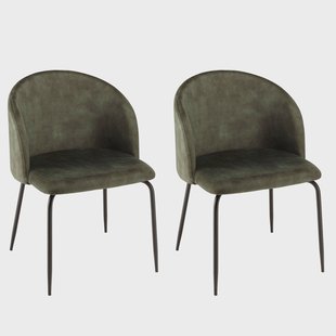 Set van 2 eetkamerstoelen Augustin velvet | Macabane Set van 2 eetkamerstoelen Augustin velvet | Macabane
