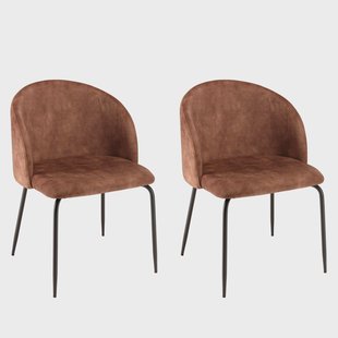 Set van 2 eetkamerstoelen Augustin velvet | Macabane Set van 2 eetkamerstoelen Augustin velvet | Macabane