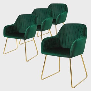 Set van 4 eetkamerstoelen Mili velvet |