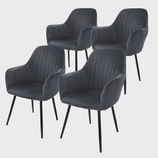 Set van 4 eetkamerstoelen Layla velvet |