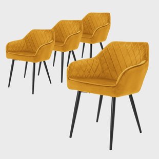 Set van 4 eetkamerstoelen Amino velvet |