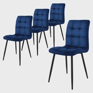 Set van 4 eetkamerstoelen Quinn velvet |