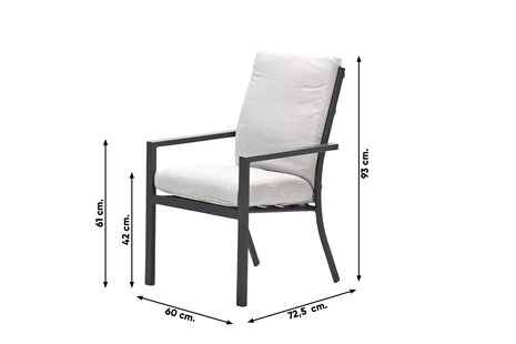 Sergio dining tuinstoel Carbon black/Desert Sergio dining tuinstoel Carbon black/Desert