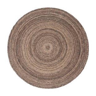 Interieur05 Rond wollen vloerkleed Gapo Donkerbruin gemeleerd