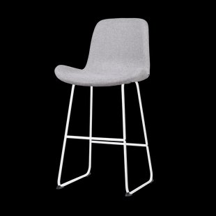 Nino-Fé barkruk lichtgrijs - wit onderstel - 75 cm