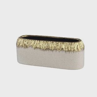 PTMD Bloempot Coira - 30x9x11 cm - Keramiek - Goud PTMD Bloempot Coira - 30x9x11 cm - Keramiek - Goud