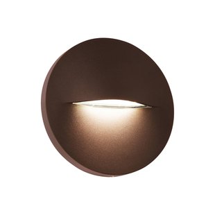 Viokef LED buitenwandlamp Vita, roestbruin, Ø 14 cm Viokef LED buitenwandlamp Vita, roestbruin, Ø 14 cm