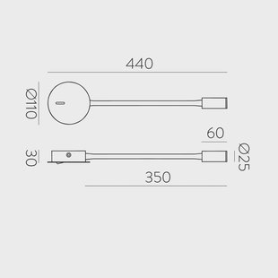 ACB ILUMINACIÓN LED leeslamp Lyon, flexibele arm, schakelaar, wit
