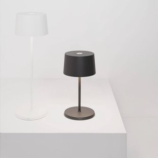 Zafferano Olivia mini 3K tafellamp grijs