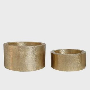 PTMD Eviee Gold brushed alu sheet pot round SV2 PTMD Eviee Gold brushed alu sheet pot round SV2