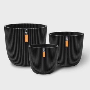 Capi Europe - Pot bol Groove &apos;made with&apos; - Set S - Textiel zwart