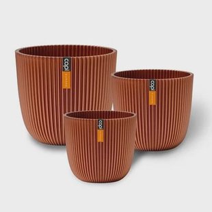 Capi Europe Set Pot bol Groove 'made with' - Set S - Metallic koper Capi Europe Set Pot bol Groove 'made with' - Set S - Metallic koper