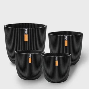 Capi Europe Set Pot bol Groove 'made with' - Set M - Textiel zwart Capi Europe Set Pot bol Groove 'made with' - Set M - Textiel zwart