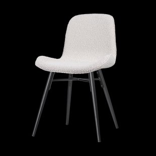 Nova-Fé eetkamerstoel bouclé beige - zwart onderstel