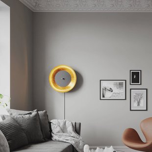 By Rydéns Shelby wandlamp, stekker zwart/goud