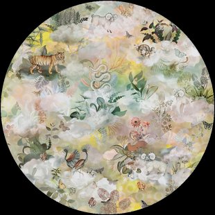 Vloerkledenwinkel - Rond Vloerkleed Moooi Vloerkleed Memento Moooi Medley Round Twilight Wool - 250 cm rond